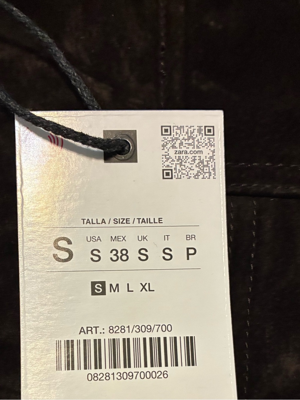 Zara Man NWT LEATHER SPLIT SUEDE JACKET SMALL 8281/309 - Picture 14 of 14